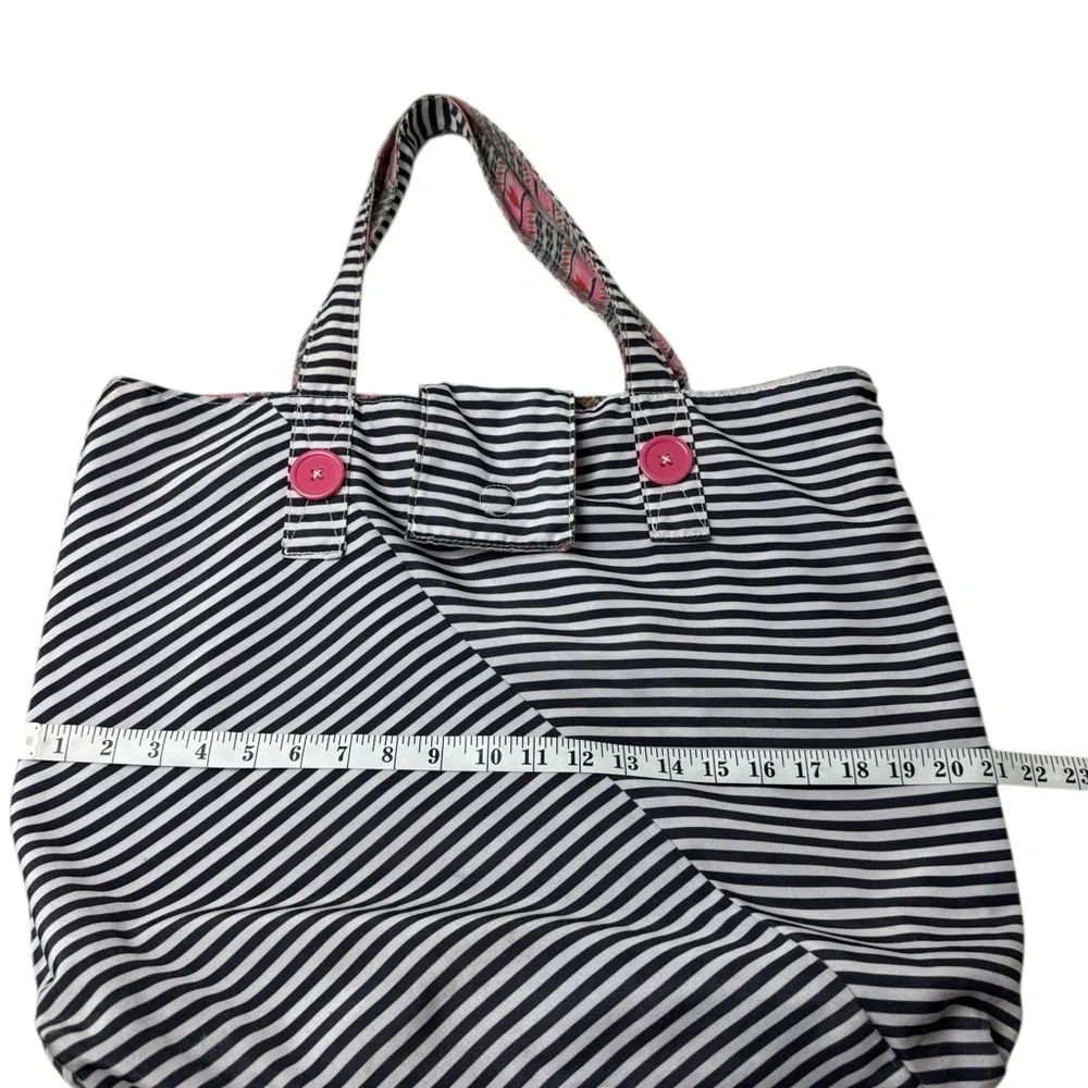 Reversible Large Beach Shopping Tote Shoulder Bag Nautical Boat Market Cotton